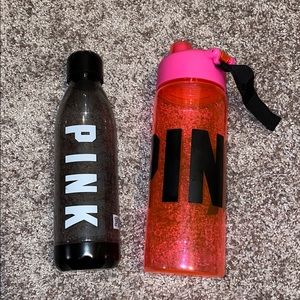 2 VS PINK WATER BOTTLES